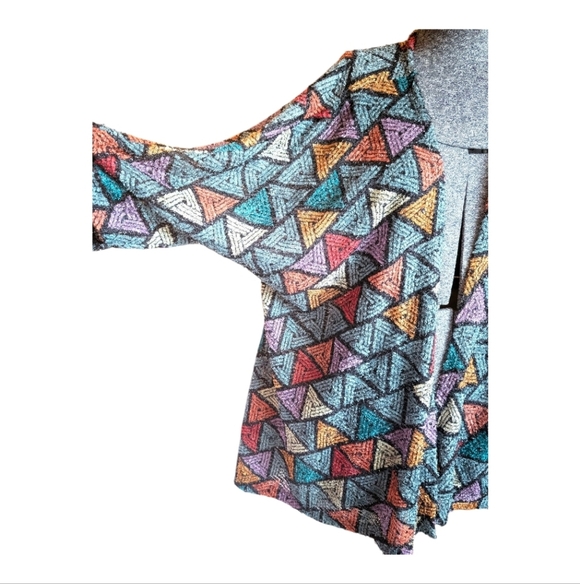 LuLaRoe Sarah Duster Geometric Cardigan - Picture 5 of 8